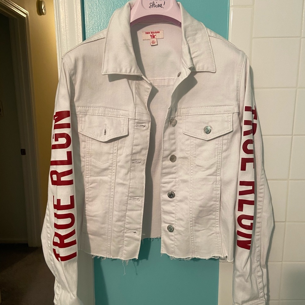 True Religion TRUCKER WHITE DENIM JACKET